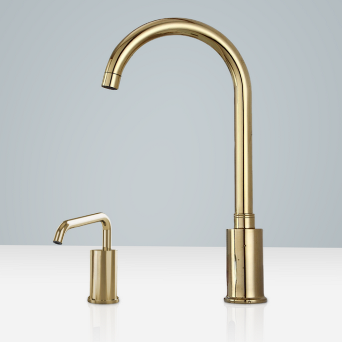 Georgia gold motion sensor faucet and automatic soap dispenser