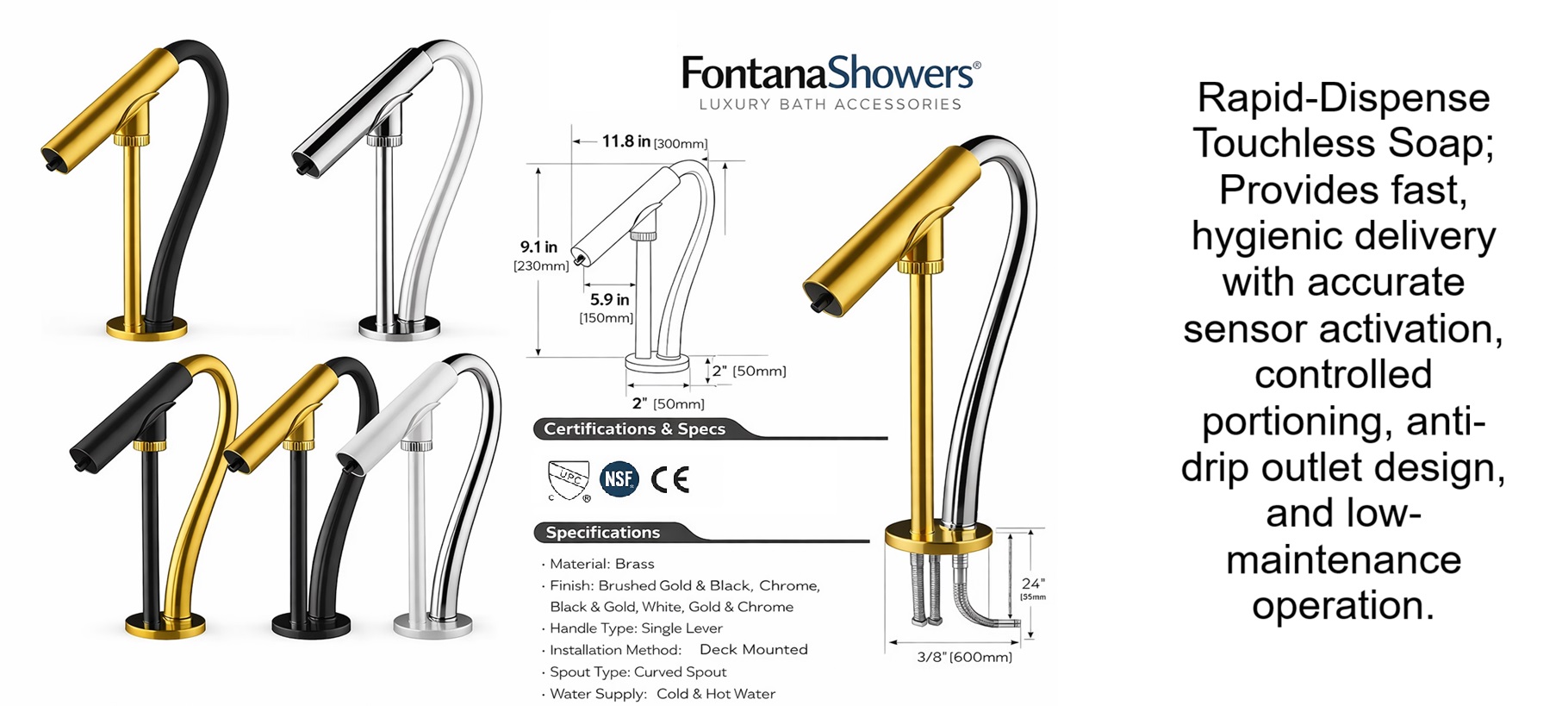 High performance automatic soap dispenser commercial use