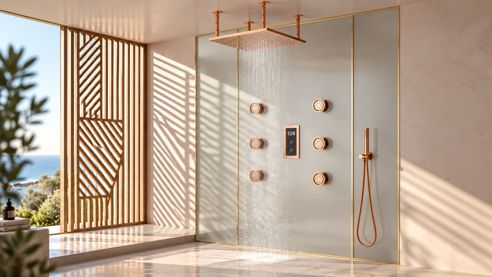 Body massage spray systems for spa and wellness shower environments