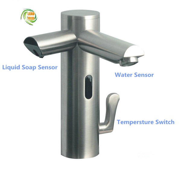 Lano-Commercial-Sensor-Faucet-Brushed-Nickel-Fin