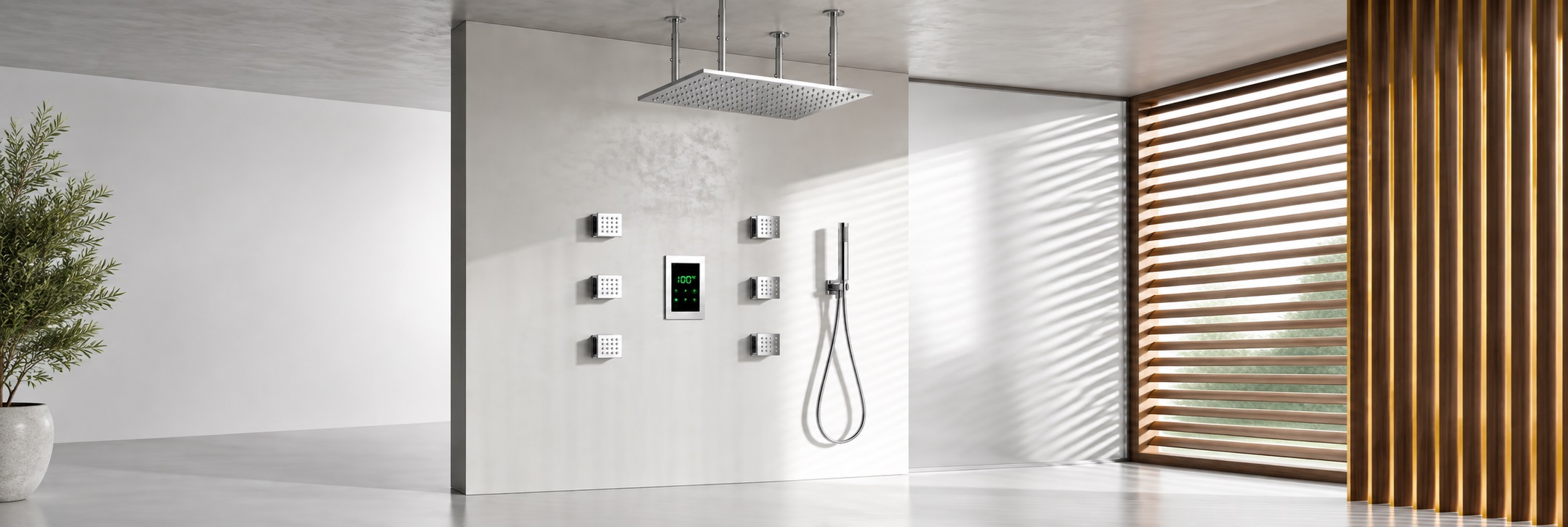 BathSelect chrome shower system collection