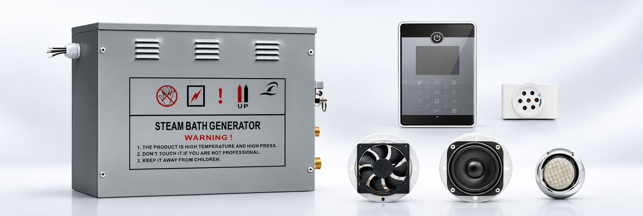 BathSelect 6 kW sensor display steam sauna bath generator