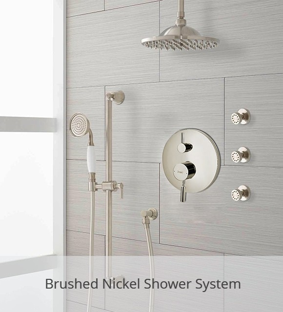 Brushed Nickel Showers