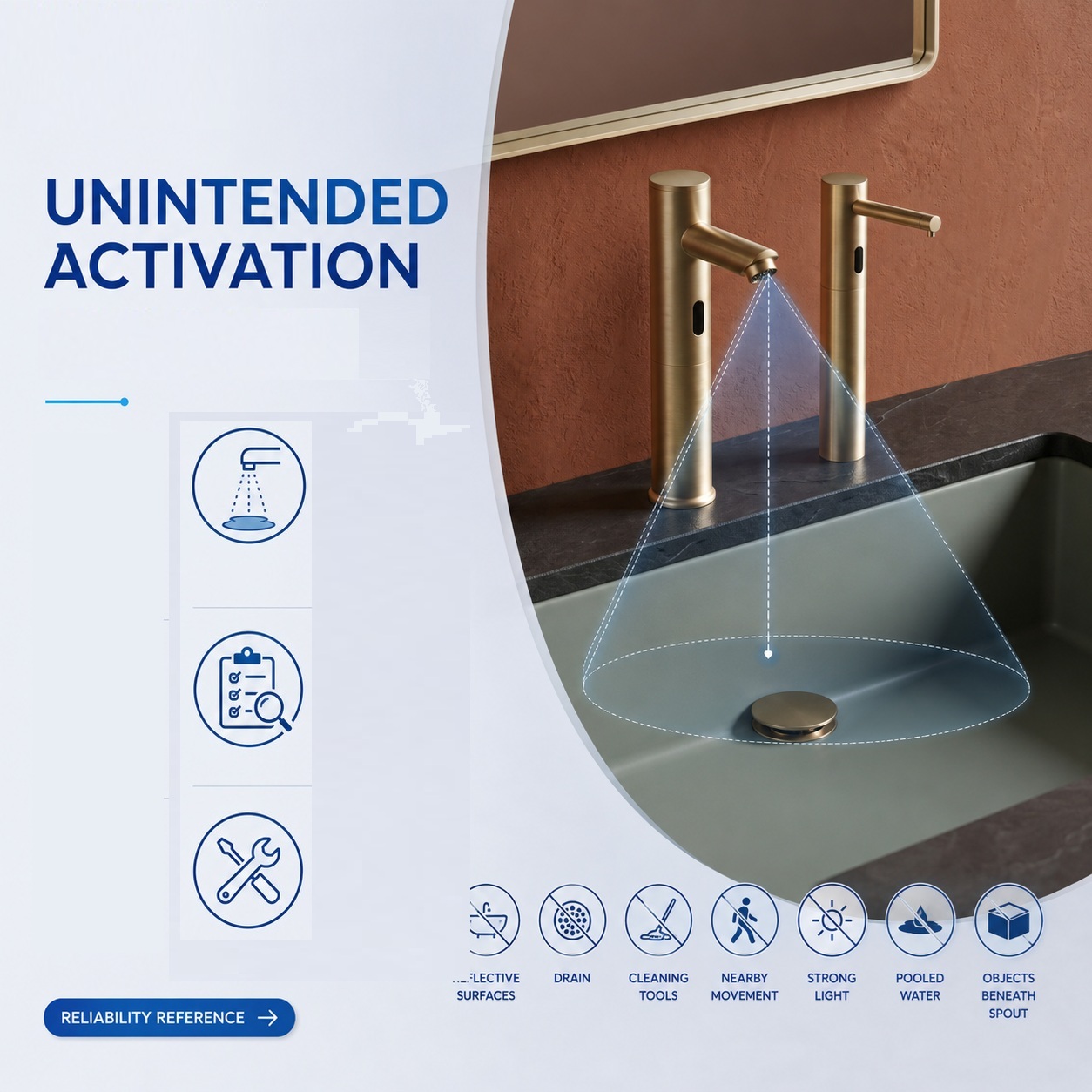Touchless bathroom faucet reliability and troubleshooting guide