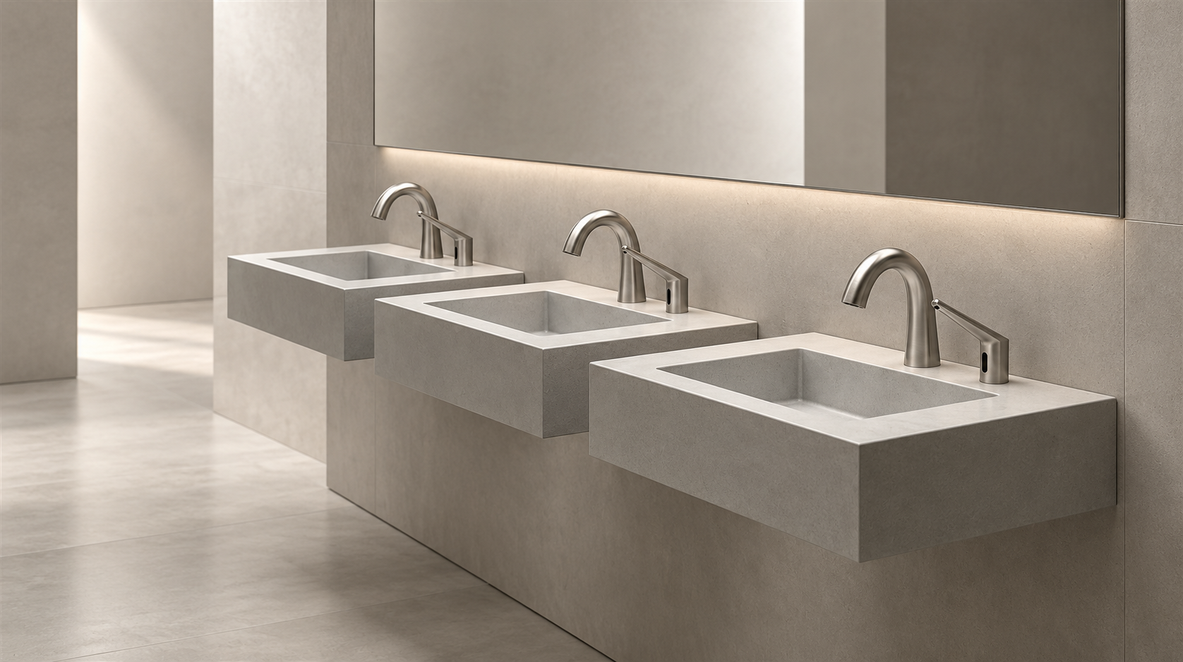 Touchless handwashing systems for healthcare and institutional restrooms