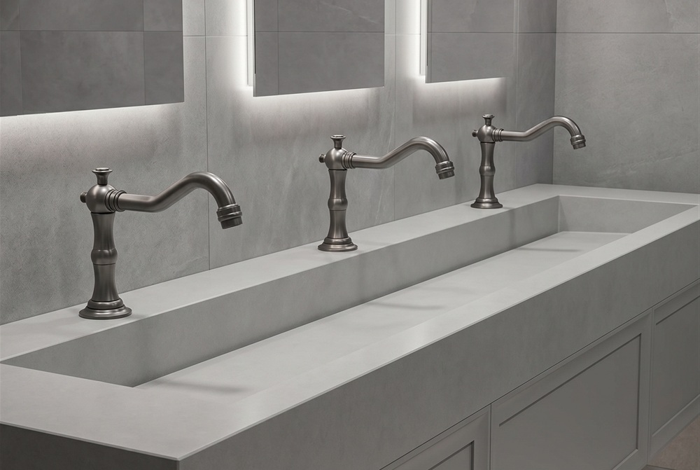 Automatic faucet water efficiency in commercial restroom environments