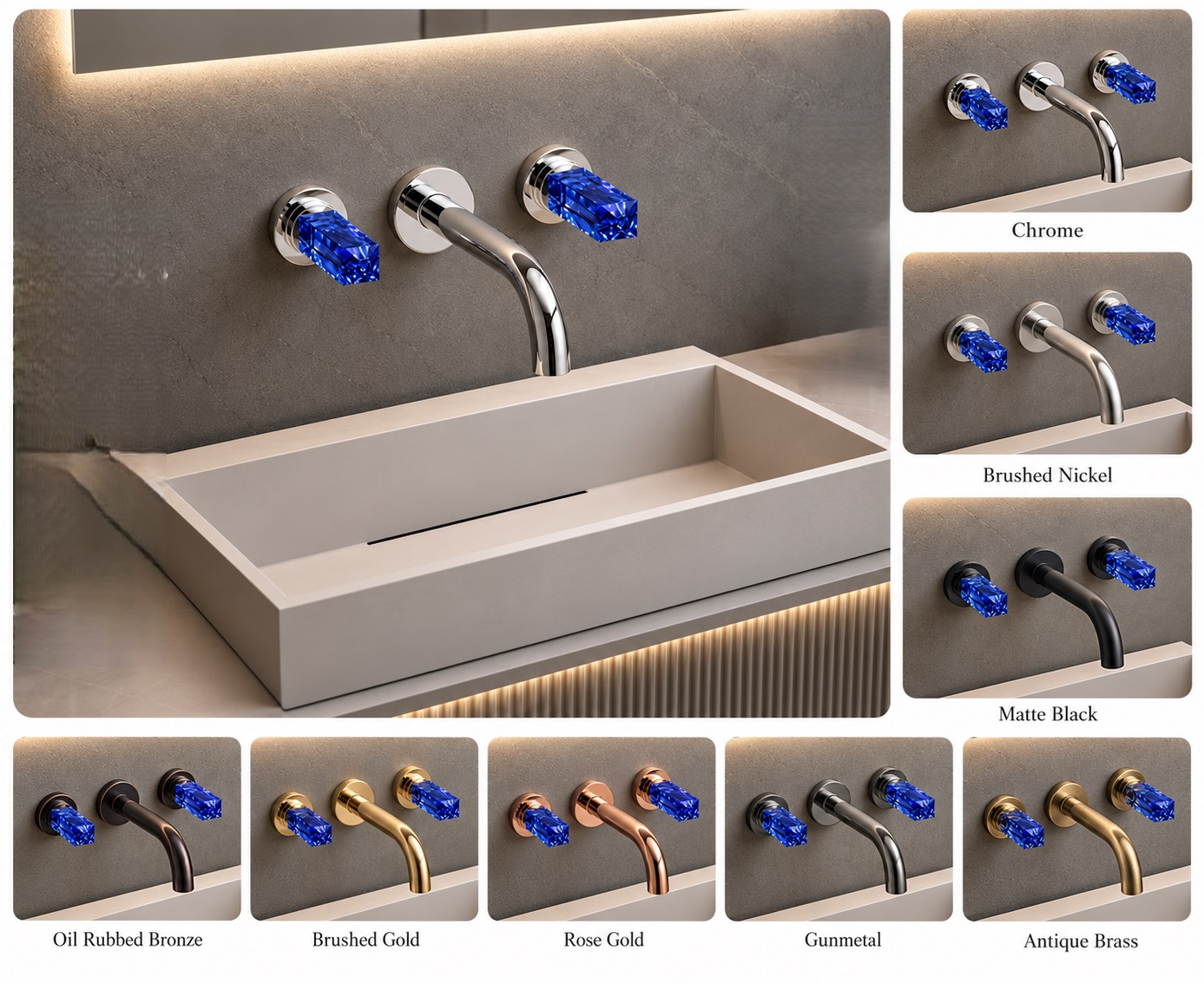 BathSelect DuoAurex Chrome wall-mounted commercial faucet BS657CH