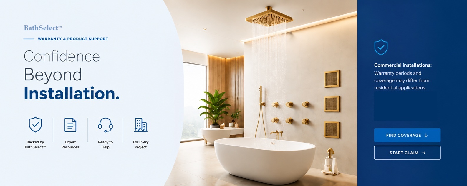BathSelect luxury product assurance and ownership support
