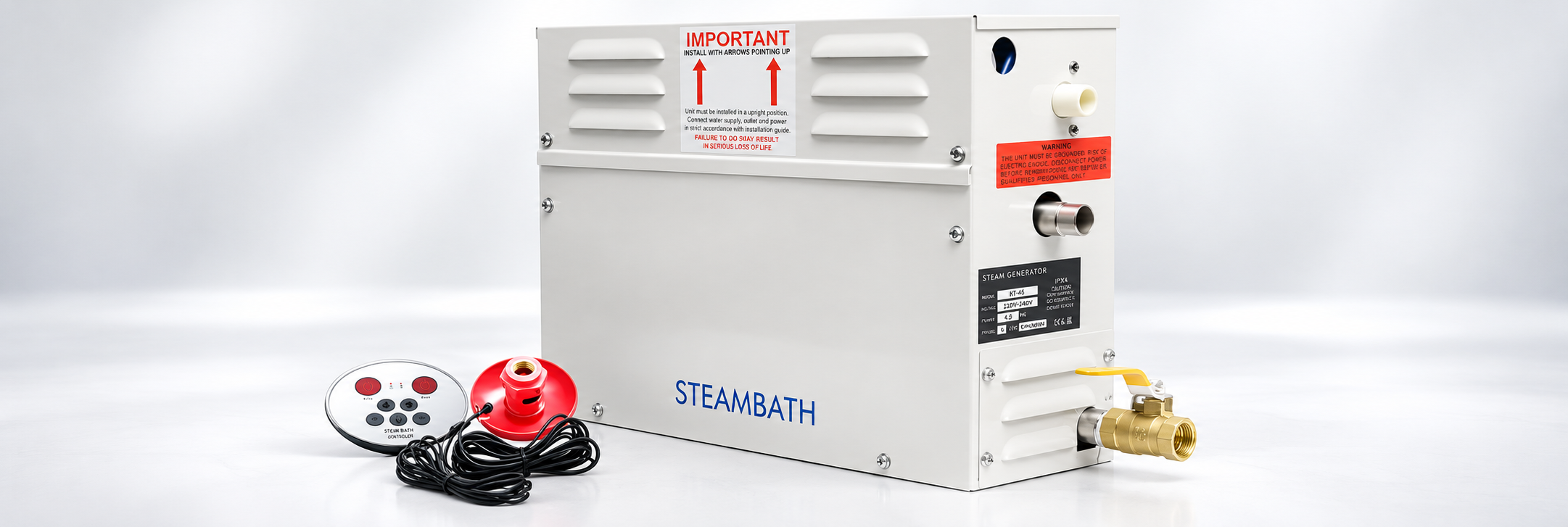 4.5 kW spa shower steam generator with digital temperature controller