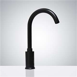 Hospitality BathSelect Wella Goose Neck Matte Black Automatic Commercial Sensor Faucet B510 - (also available in Oil Rubbed Bronze or Gold Tone)