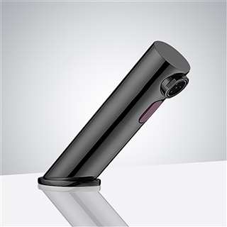 Hospitality Lyon Matte Black Automatic Commercial Deck Mount Sensor Faucet