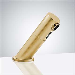 BathSelect� Denver Brushed Gold Contemporary Deck Mount Sensor Faucet