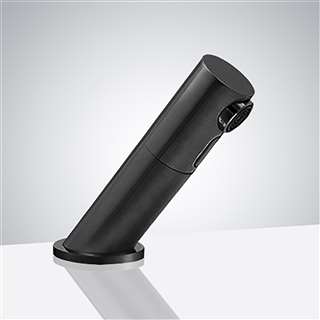 Hospitality Milano oil rubbed bronze and matte black deck mount automatic commercial sensor faucet