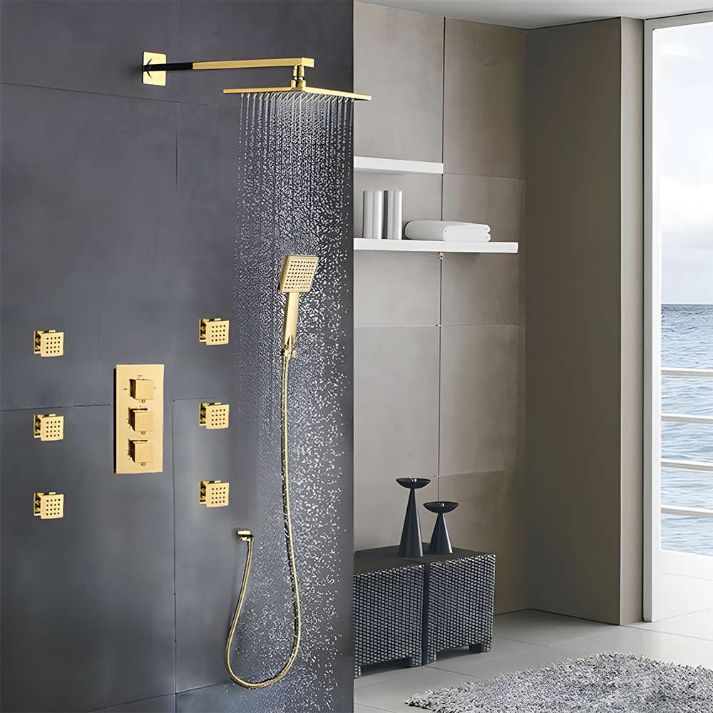 BathSelect B617G shower system with strong body jets verified customer review