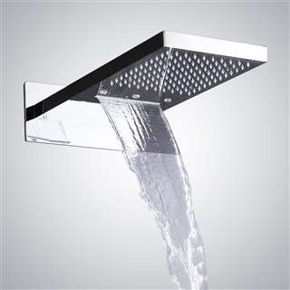 BathSelect Romo 22 Inch RGB Water Powered LED Shower Head BD013-1