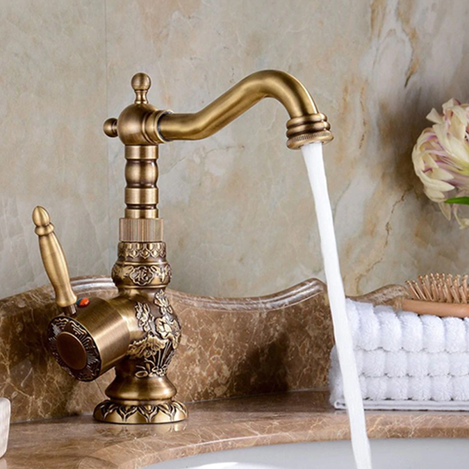 BathSelect BS-AB12813 antique gold bathroom faucet verified customer review