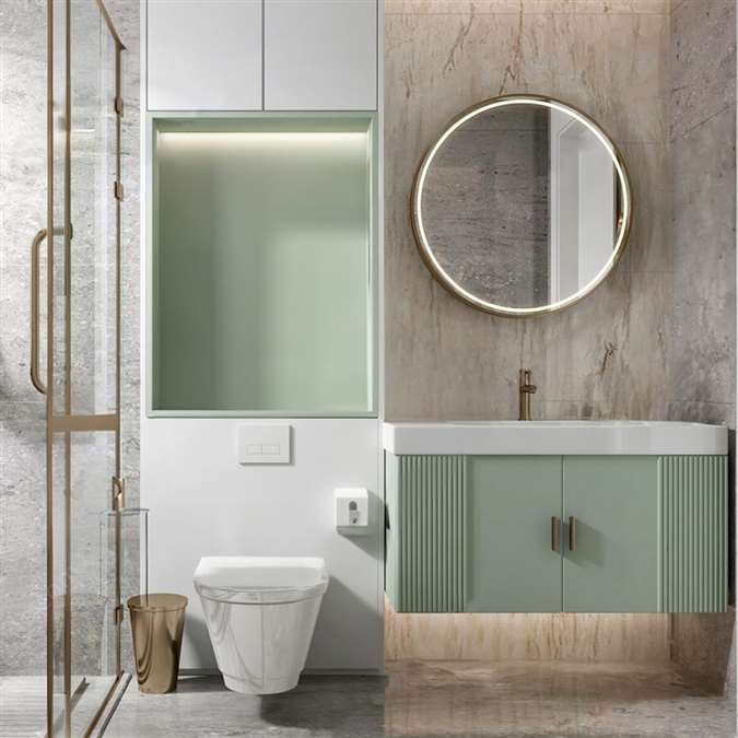 Coordinated spa bathroom accessories