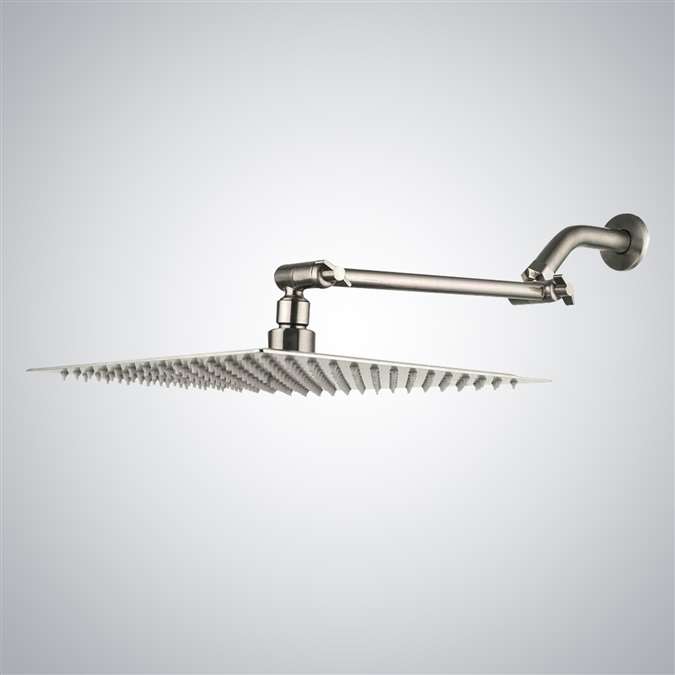 Marseille 12-inch Brushed Nickel Square Rainfall Shower Head with ...