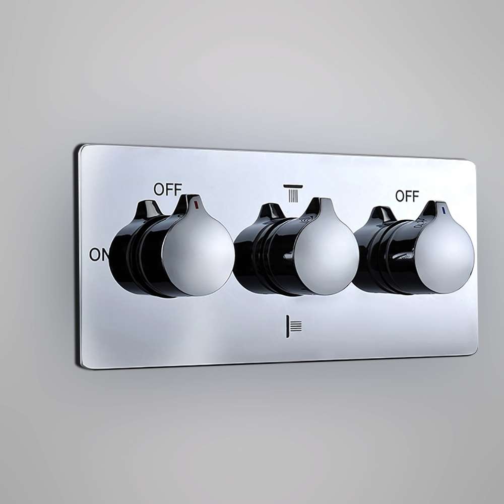 4 Way Shower Faucet Mixing Valve Wall Mount Chrome Finish (BS10272)