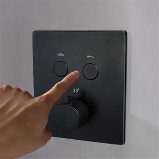 BathSelect Black Brass Concealed Two Function Shower Mixer BS10290