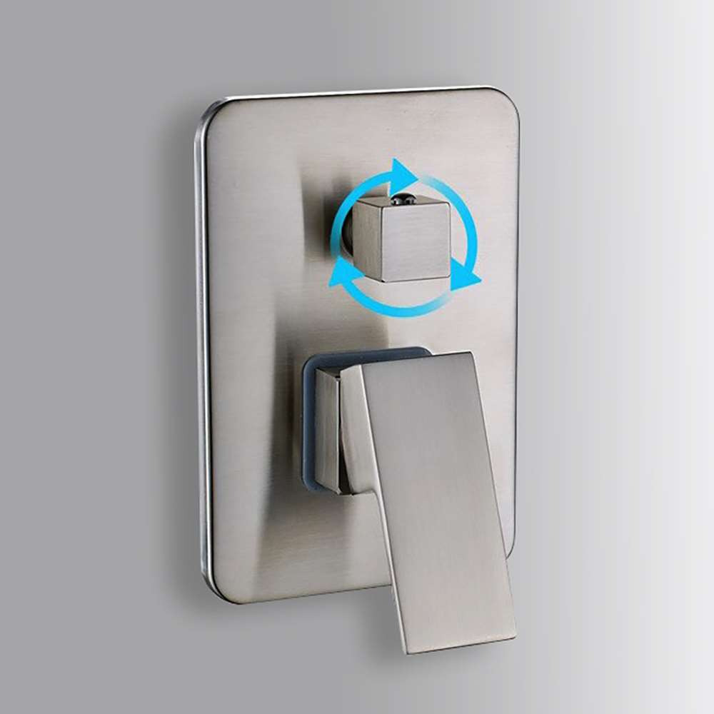 3 way brushed nickel control valve mixer shower (BS10296)