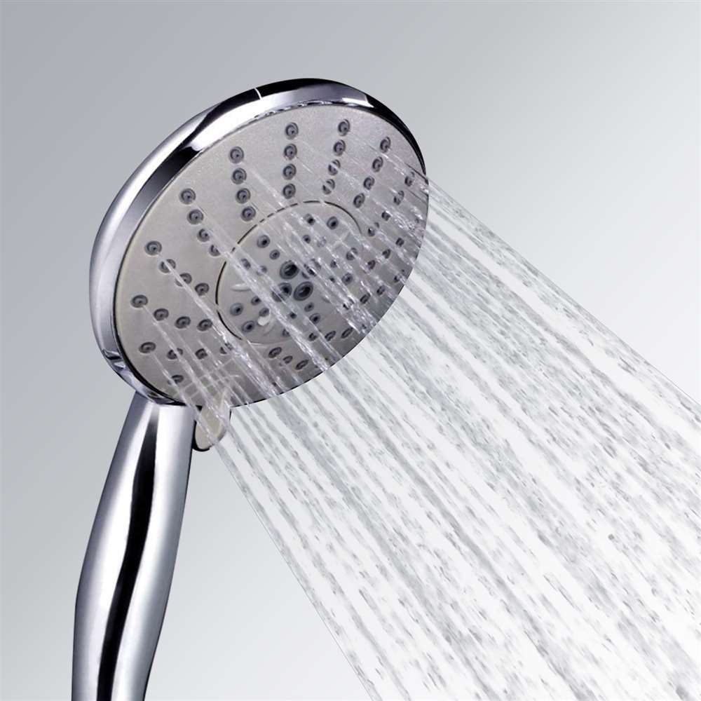 7 Function Oxygenics High Pressure Water Saving Bathroom Rainfall Shower Head (BS10414)