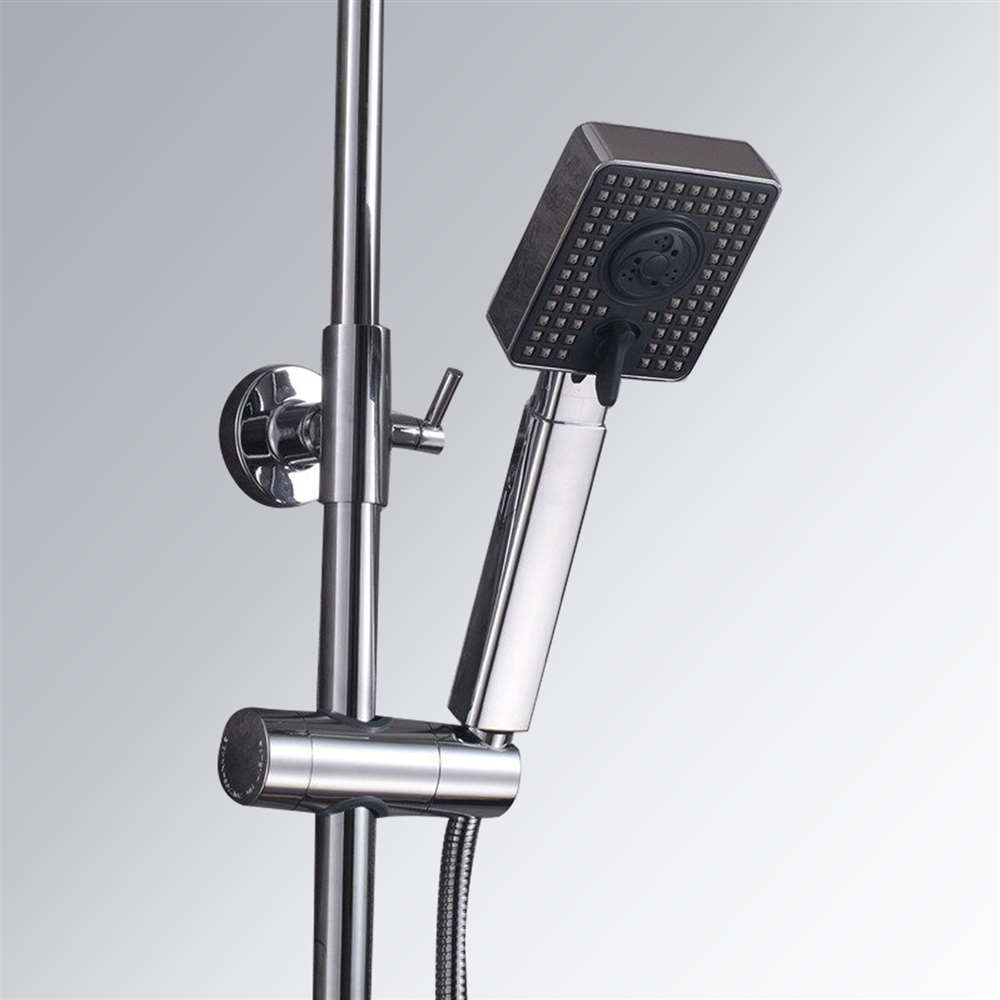 BS10416 � Anti-Limescale Square High Pressure Oxygenics Handheld Shower Head for Bathroom