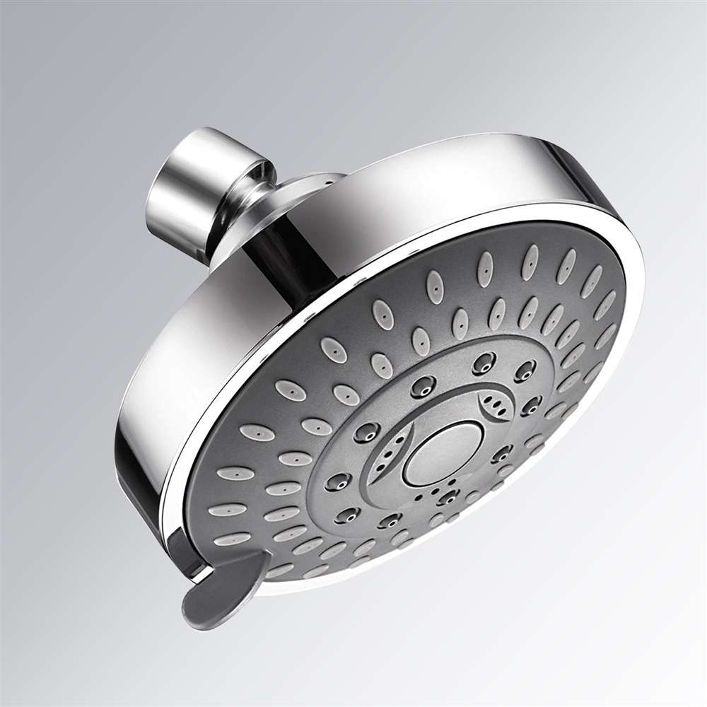 4-inch Adjustable Round Wall Mounted Oxygenics Water Saving Shower Head (BS10442)