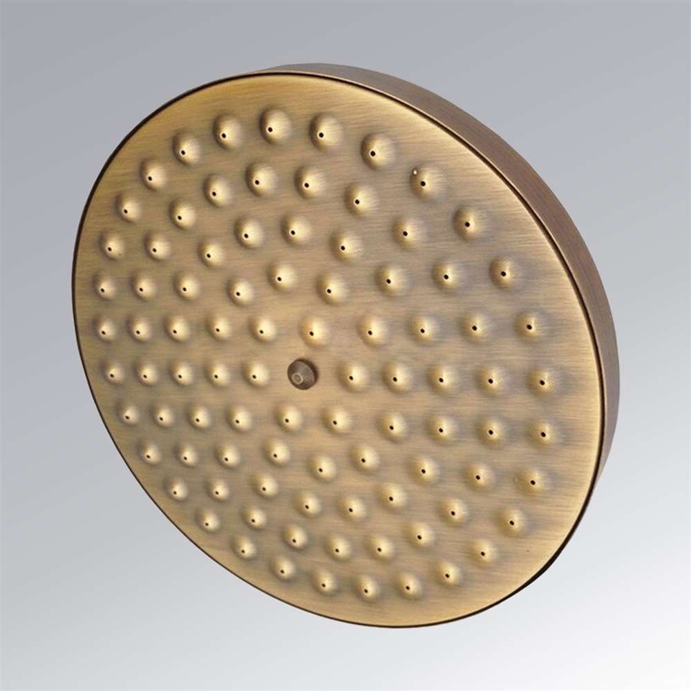7-inches Antique Brass Water Saving Round Rainfall Bathroom Shower Head (BS10561)