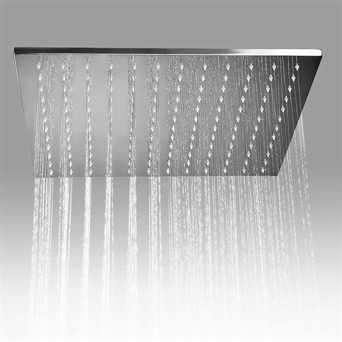 BathSelect 20 inch large square ceiling mounted rain shower head