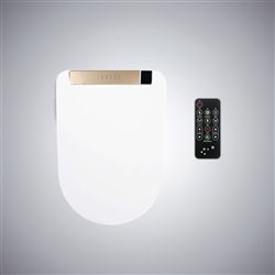BathSelect High Quality Intelligent Smart Toilet Seat Cover In White-Gold Color Control