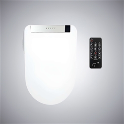 BathSelect High Quality Intelligent Smart Toilet Seat Cover In White-Silver Color Control