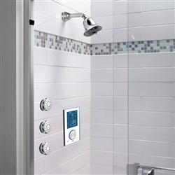 BathSelect Wall Mount Shower Set, Complete with Mixer and Three Body Jets