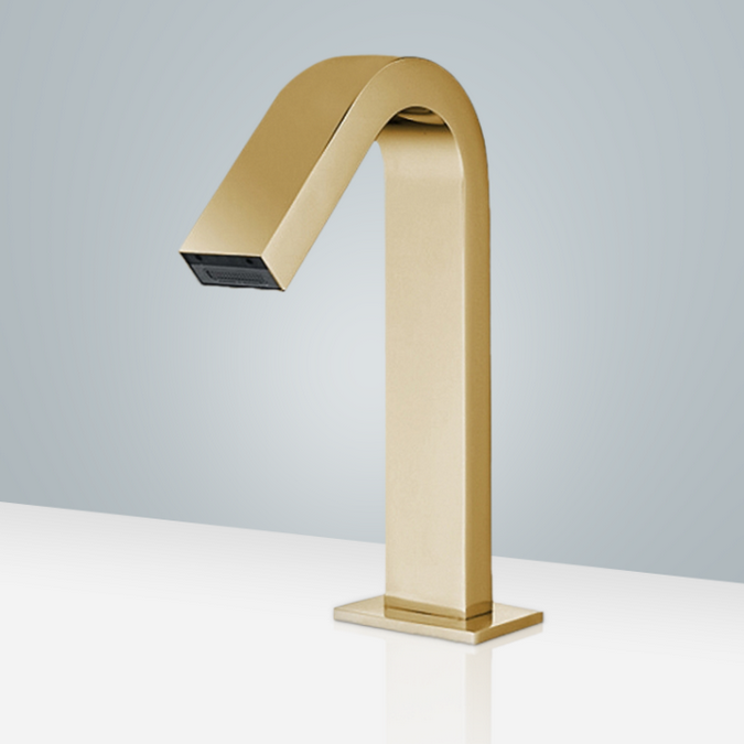 Valence Deck Mount Commercial Brushed Gold Automatic Sensor Faucet Valence Deck Mount Commercial Brushed Gold Automatic Sensor Faucet