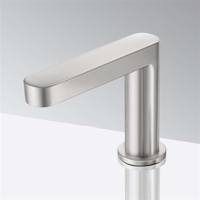 BathSelect Brushed Nickel Commercial Touchless Motion Sensor Faucet