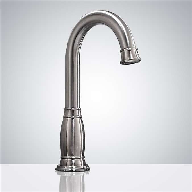 BathSelect Venosa Brushed Nickel Commercial Touchless Sensor Faucet