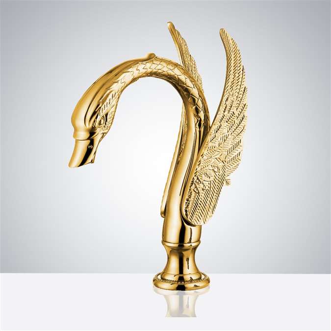 BathSelect Gold Swan Commercial Handsfree Motion Sensor Faucet