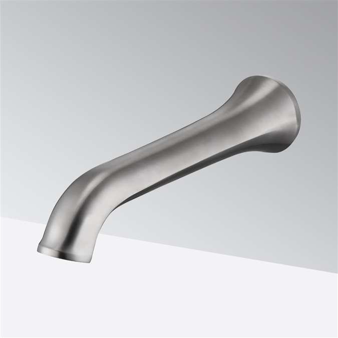 BathSelect Elephant Trunk Brushed Nickel Commercial Wall Mount Motion Sensor Faucet