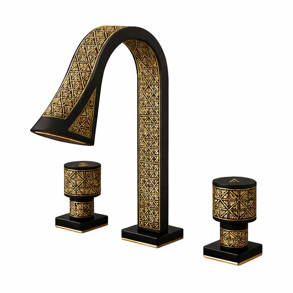 BathSelect Woven Noir Black Gold Penthouse