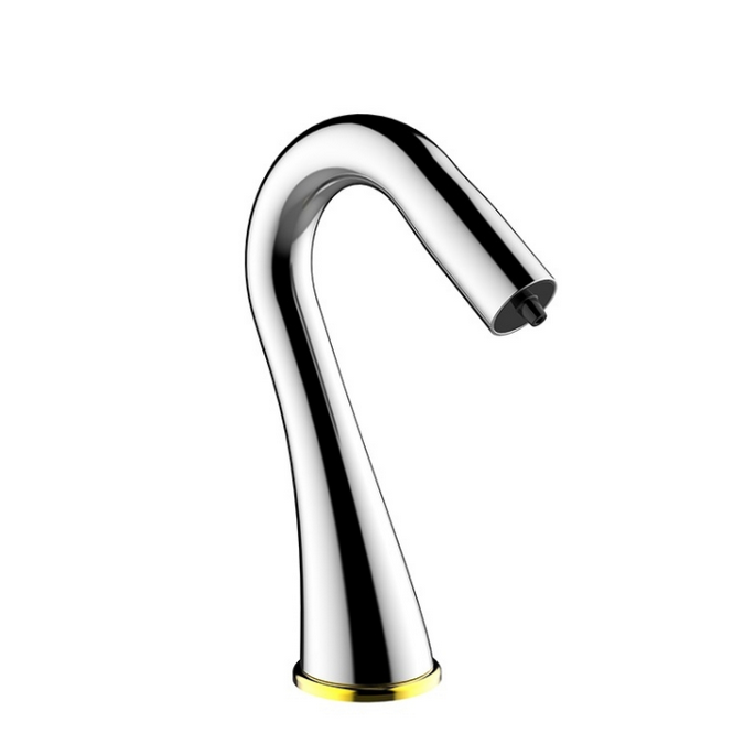 BathSelect Polished Chrome Hand Sanitizer Automatic Soap Dispenser - Deck Mounted Commercial