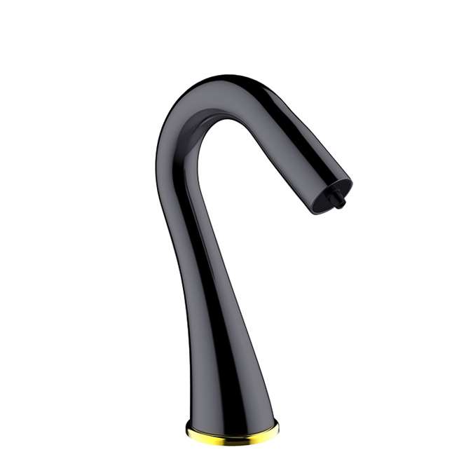 BathSelect Matte Black Hand Sanitizer Automatic Soap Dispenser - Deck Mounted Commercial