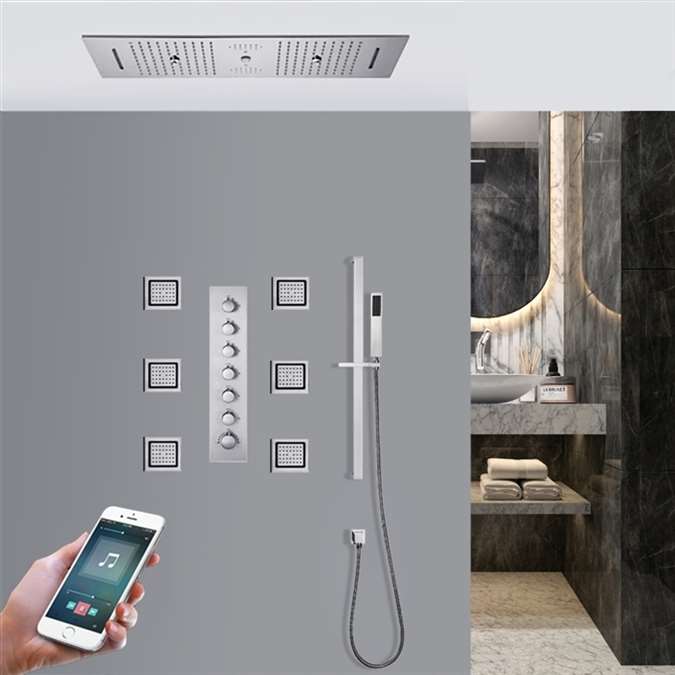 Browse Hotel Trieste LED Chrome Phone Controlled Thermostatic Recessed ...