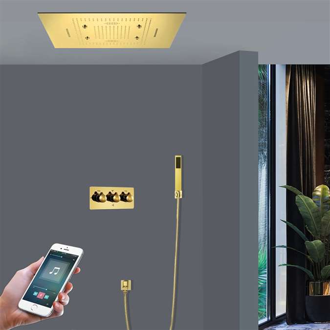 Fontana Musical LED Phone Controlled Gold Rainfall Waterfall Mist Hot ...