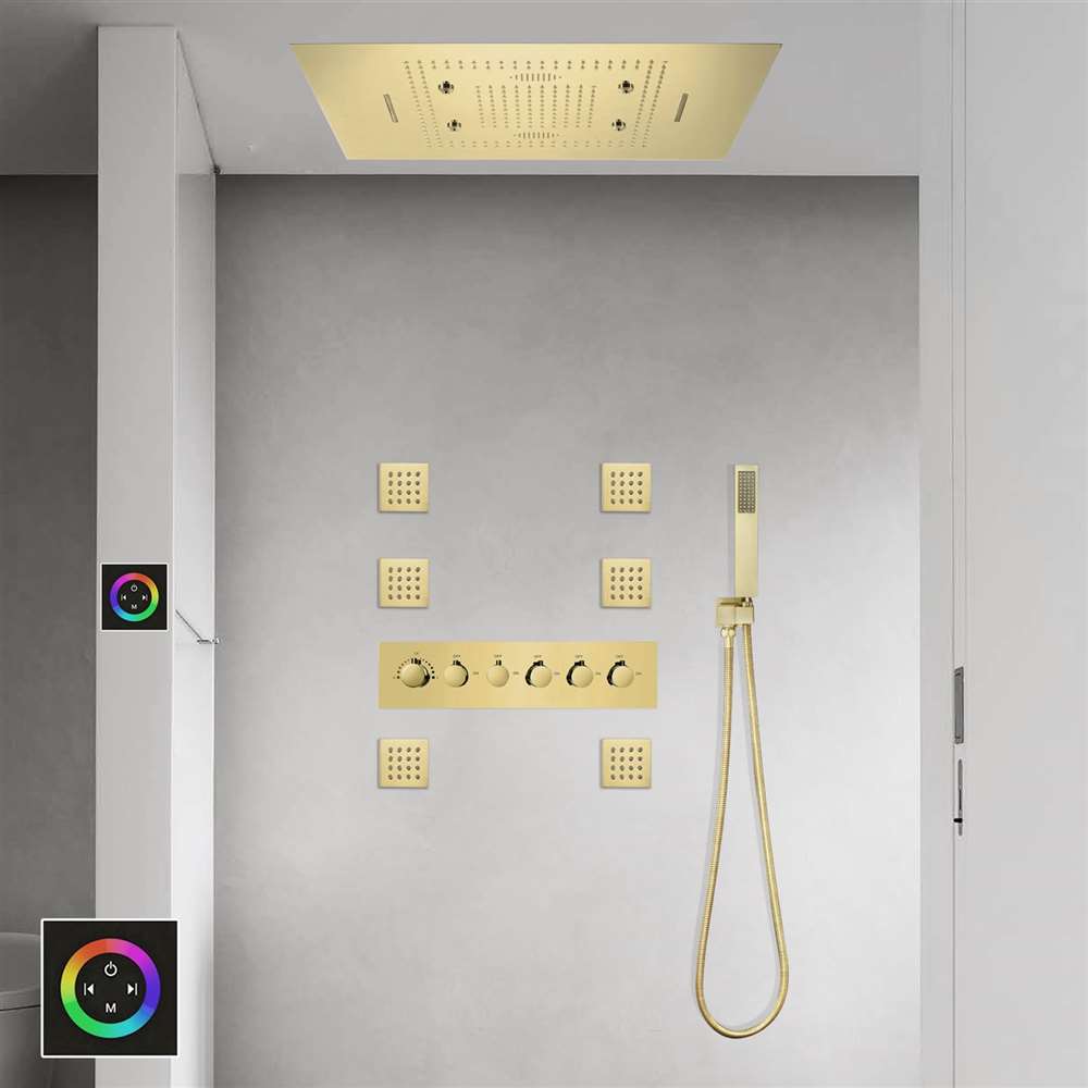 BathSelect BS145175 recessed ceiling rain shower system with body jets verified customer review