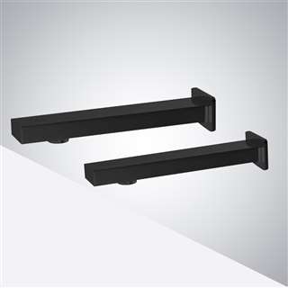 Milano wall mounted square matte black sensor faucet with sensor soap dispenser