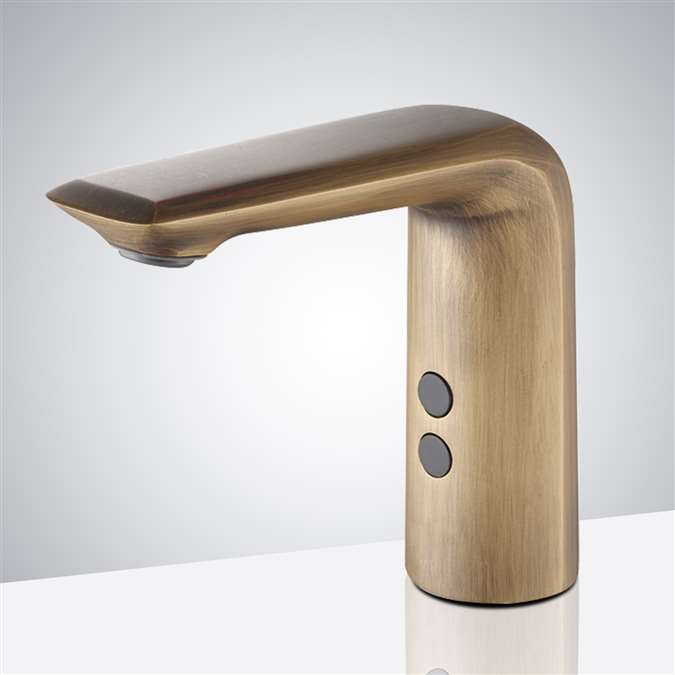 BathSelect Venosa Antique Gold Commercial Touchless Automatic Sensor Faucet