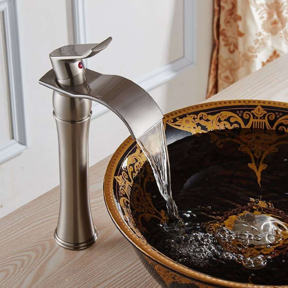 Alava Brushed Nickel Single Handle Bathroom Sink Faucet with Drain (BS177BNL)