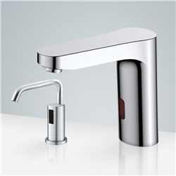 BathSelect Marsala commercial chrome sensor faucet and soap dispenser