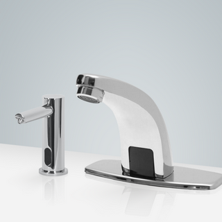 BathSelect Marsala Motion Sensor Faucet & Automatic Soap Dispenser For Restrooms In Chrome