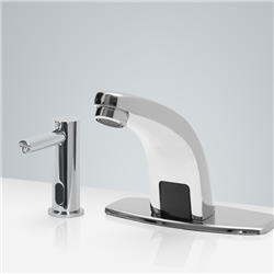 Hospitality BathSelect Marsala Motion Sensor Faucet & Automatic Soap Dispenser For Restrooms In Chrome